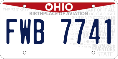 OH license plate FWB7741