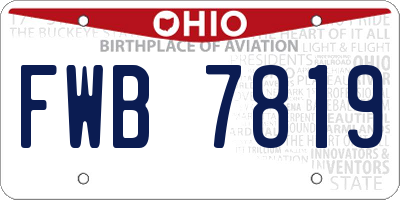 OH license plate FWB7819