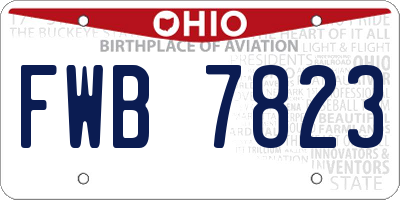 OH license plate FWB7823