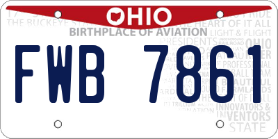 OH license plate FWB7861