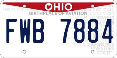 OH license plate FWB7884