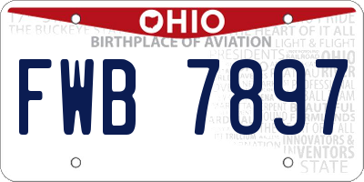 OH license plate FWB7897
