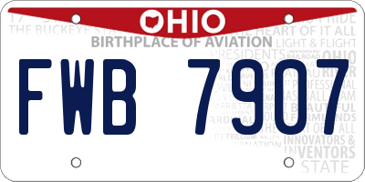 OH license plate FWB7907