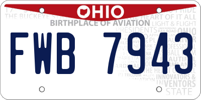 OH license plate FWB7943