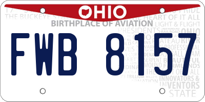 OH license plate FWB8157