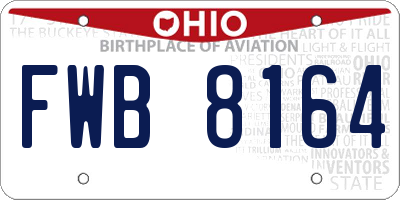 OH license plate FWB8164