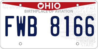 OH license plate FWB8166