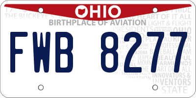 OH license plate FWB8277