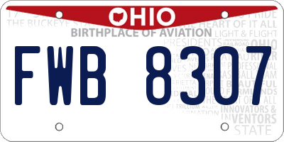 OH license plate FWB8307