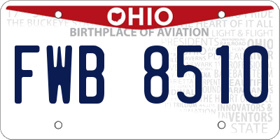 OH license plate FWB8510