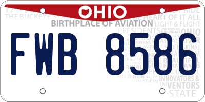 OH license plate FWB8586