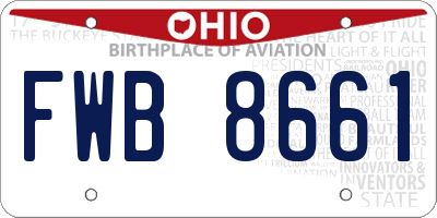 OH license plate FWB8661