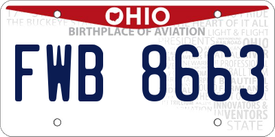 OH license plate FWB8663