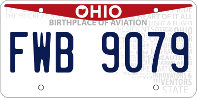 OH license plate FWB9079
