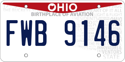 OH license plate FWB9146