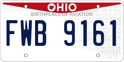 OH license plate FWB9161