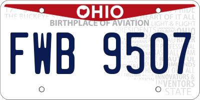 OH license plate FWB9507
