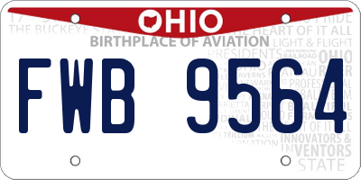 OH license plate FWB9564