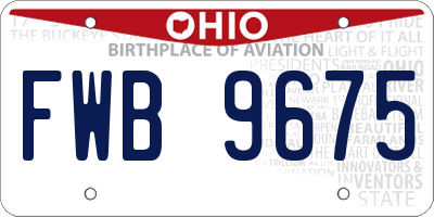 OH license plate FWB9675