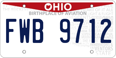 OH license plate FWB9712