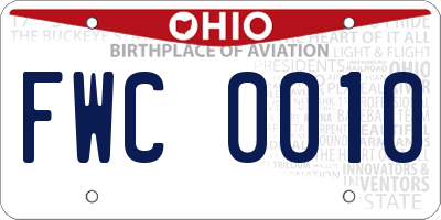 OH license plate FWC0010