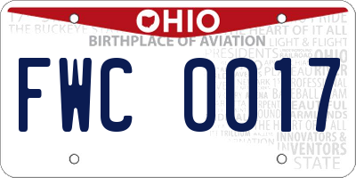 OH license plate FWC0017