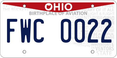 OH license plate FWC0022