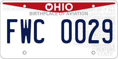 OH license plate FWC0029