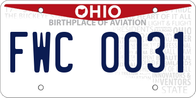 OH license plate FWC0031