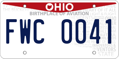 OH license plate FWC0041