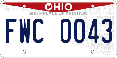 OH license plate FWC0043
