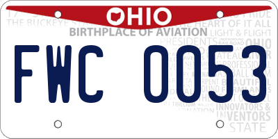 OH license plate FWC0053