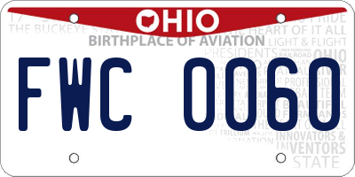 OH license plate FWC0060