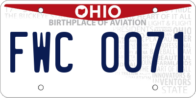 OH license plate FWC0071