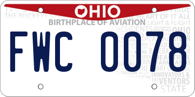 OH license plate FWC0078