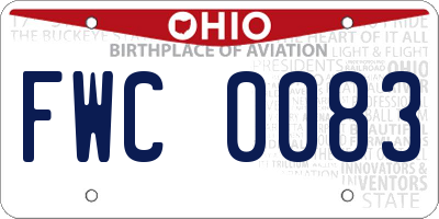 OH license plate FWC0083
