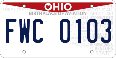 OH license plate FWC0103