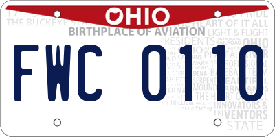 OH license plate FWC0110
