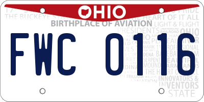 OH license plate FWC0116