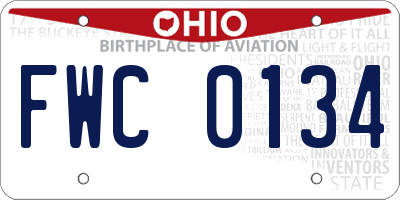 OH license plate FWC0134