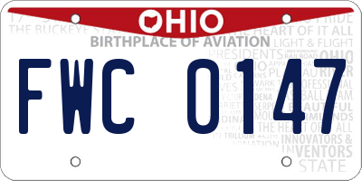 OH license plate FWC0147