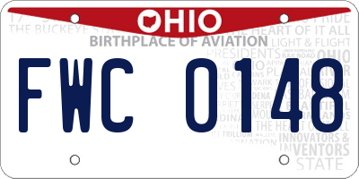 OH license plate FWC0148