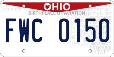 OH license plate FWC0150
