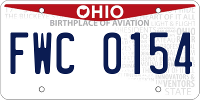 OH license plate FWC0154