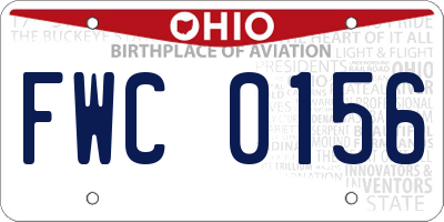 OH license plate FWC0156