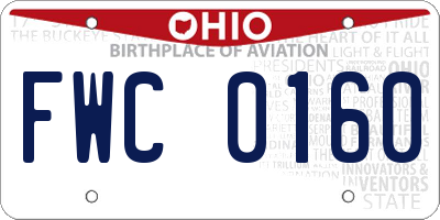 OH license plate FWC0160