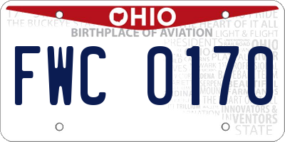 OH license plate FWC0170