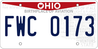 OH license plate FWC0173