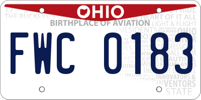 OH license plate FWC0183