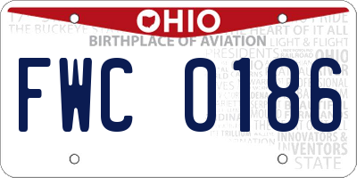 OH license plate FWC0186